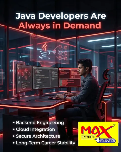 Java poster: Java developers are always in demand, with backend engineering, cloud integration and secure architecture